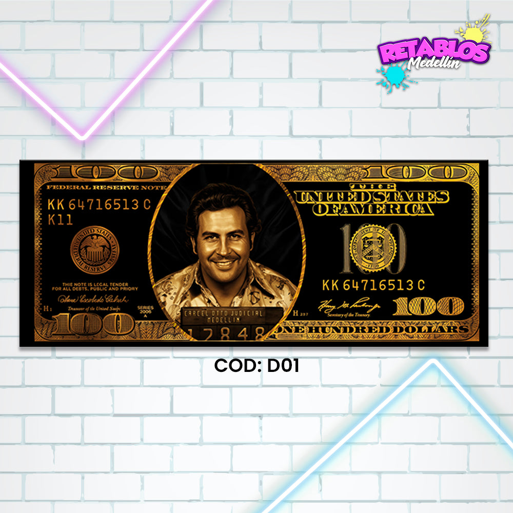 D01 DOLLAR PABLO ESCOBAR (DORADO)
