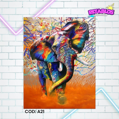 A21 ELEFANTE COLORIDO