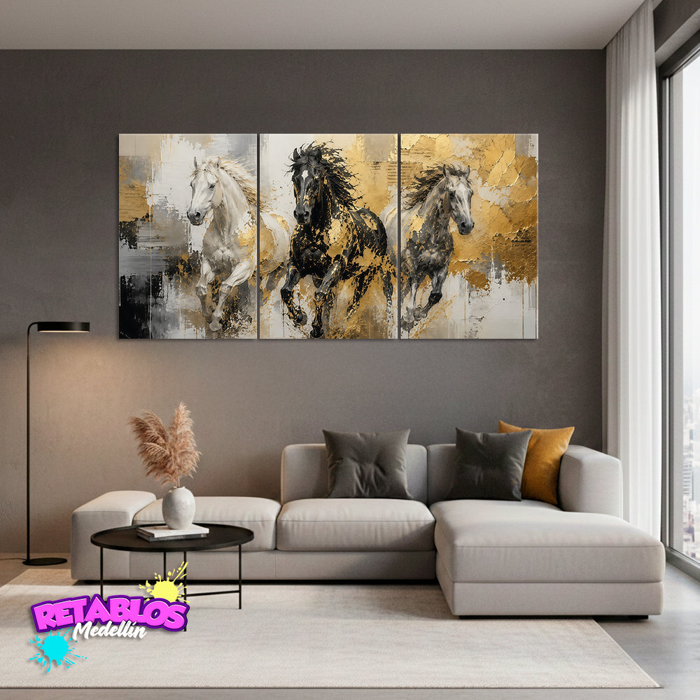 A26 GALOPE DORADO 3 PIEZAS