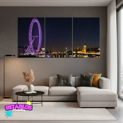 C14 LONDON EYE AT NIGHT 3 PIEZAS