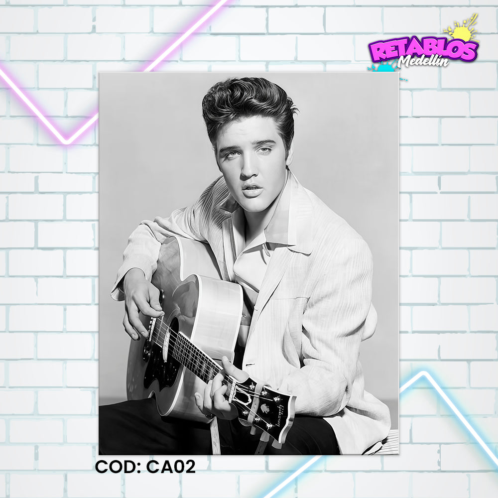 CA02 ELVIS BLACK & WHITE