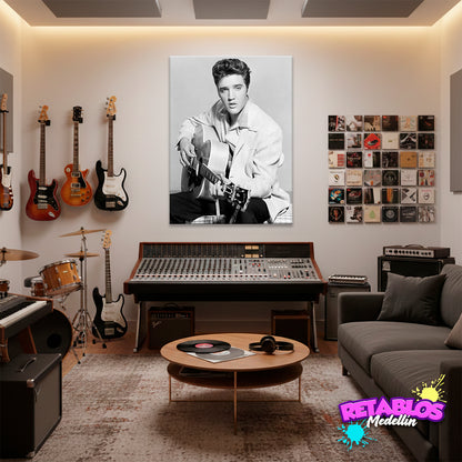CA02 ELVIS BLACK & WHITE