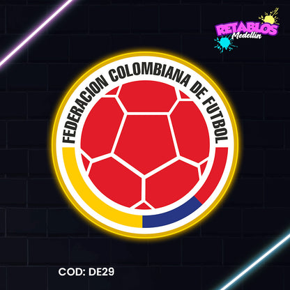 DE29 ESCUDO SELECCION COLOMBIA LUZ LED
