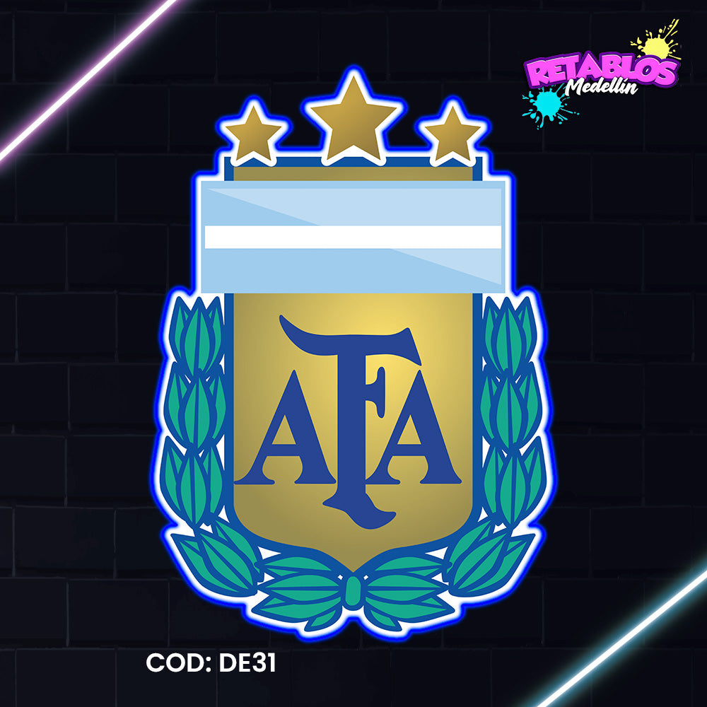 DE31 ESCUDO SELECCIÓN ARGENTINA LUZ LED