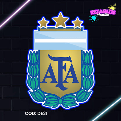DE31 ESCUDO SELECCIÓN ARGENTINA LUZ LED