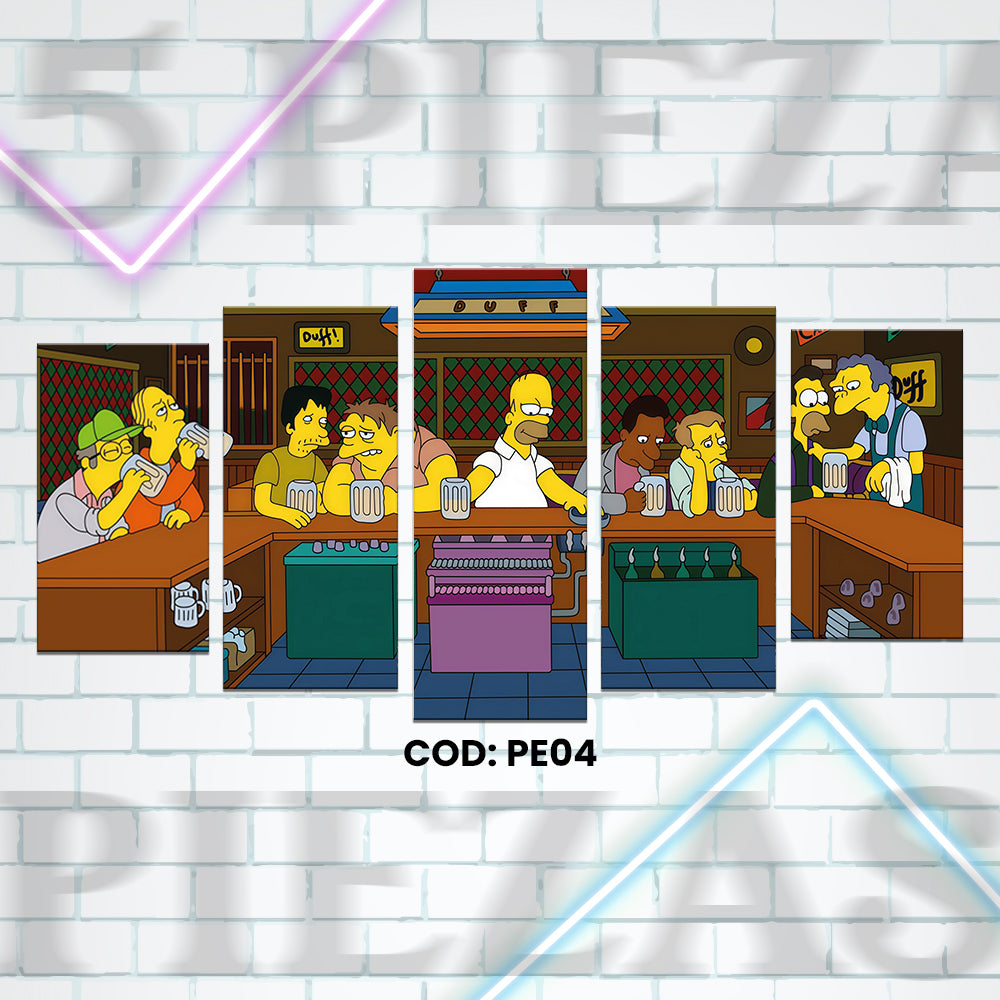 PE04 ULTIMA CENA LOS SIMPSON 5 PIEZAS