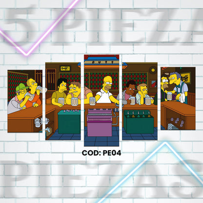 PE04 ULTIMA CENA LOS SIMPSON 5 PIEZAS