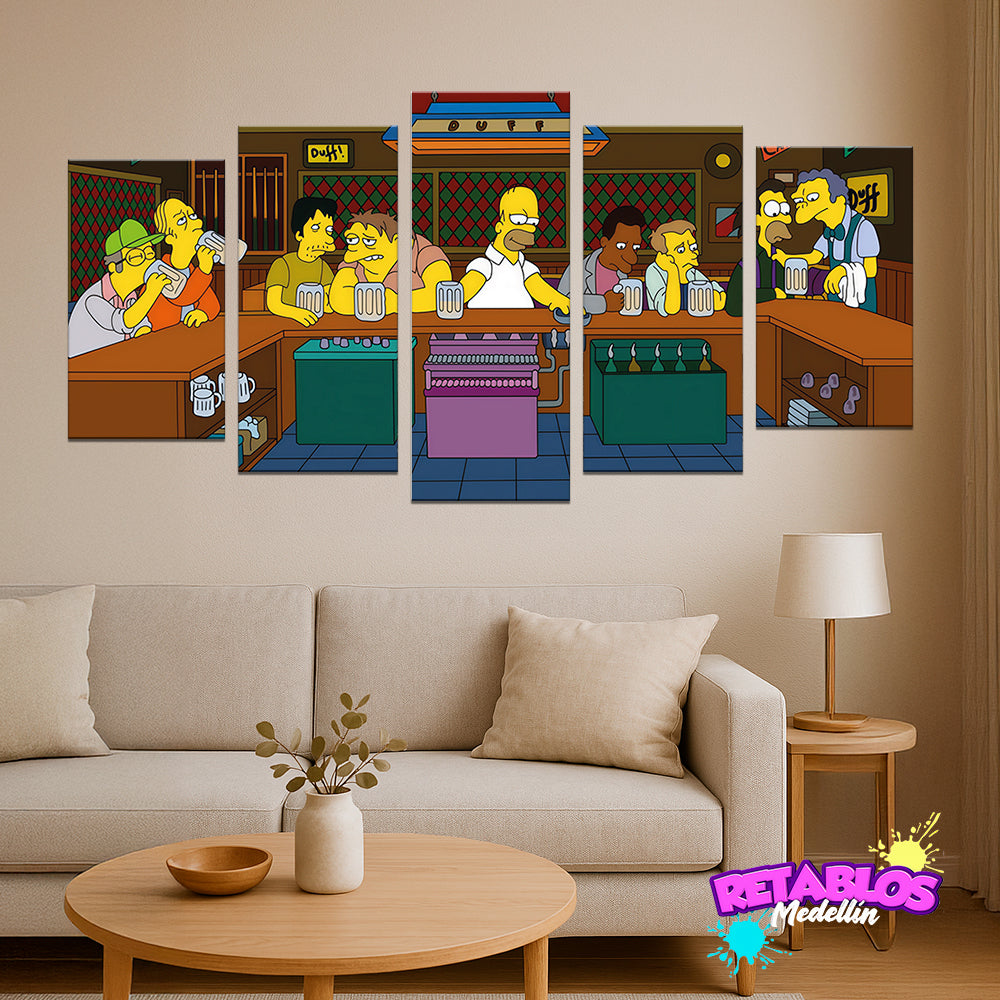 PE04 ULTIMA CENA LOS SIMPSON 5 PIEZAS
