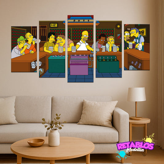PE04 ULTIMA CENA LOS SIMPSON 5 PIEZAS