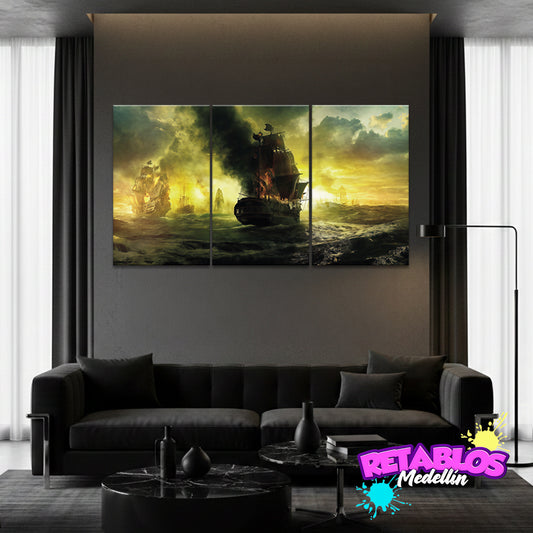 PE14 PIRATAS DEL CARIBE 3 PIEZAS