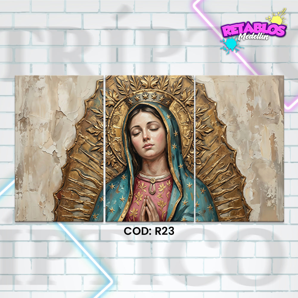 R23 VIRGEN DE GUADALUPE 3 PIEZAS