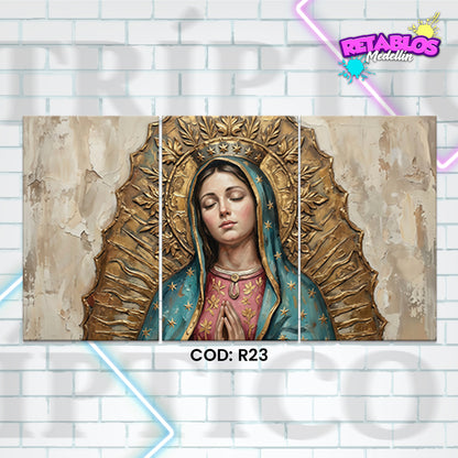 R23 VIRGEN DE GUADALUPE 3 PIEZAS