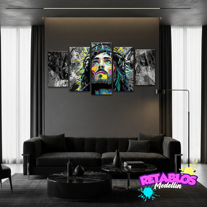 R37 JESUS COLOR ART 5 PIEZAS