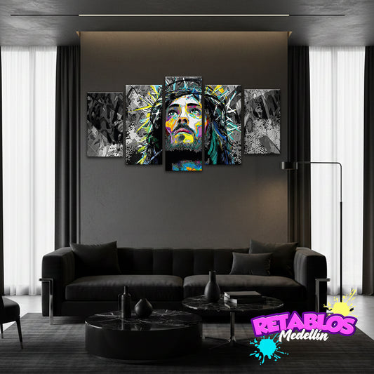 R37 JESUS COLOR ART 5 PIEZAS